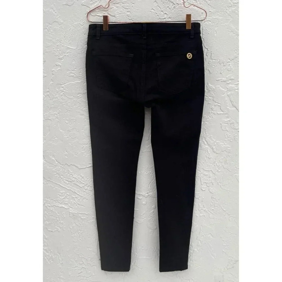 Michael Kors Womens Moto Stretch Low Rise Ankle Zip Skinny Leg Jeans Black Sz 6 - Picture 4 of 16
